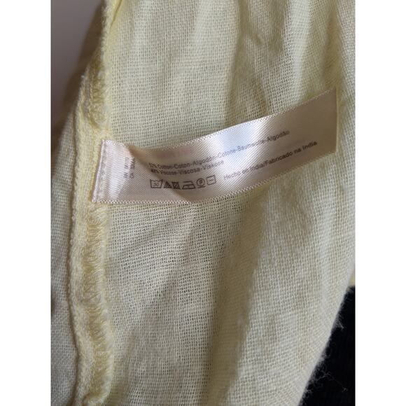 FREE PEOPLE The Getaway Midi Maxi Dress Smocked Cut Out Cotton Yellow Size XS - Picture 10 of 13